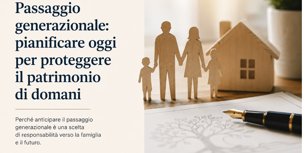 Rappresentazione visiva dell'articolo: Passaggio generazionale: pianificare oggi per proteggere il patrimonio di domani